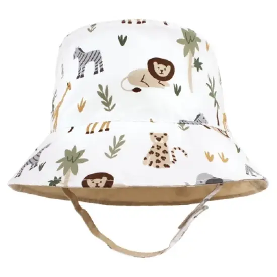 Hudson Baby Infant Boy Sun Protection Hat, Tropical Safari image {3}