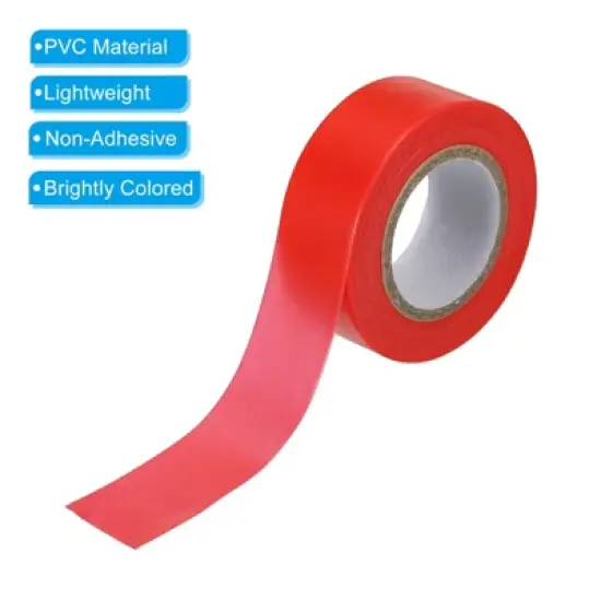 Unique Bargains PVC Non-Adhesive Flagging Tapes for Tree Survey Boundaries 3 Pcs image {3}