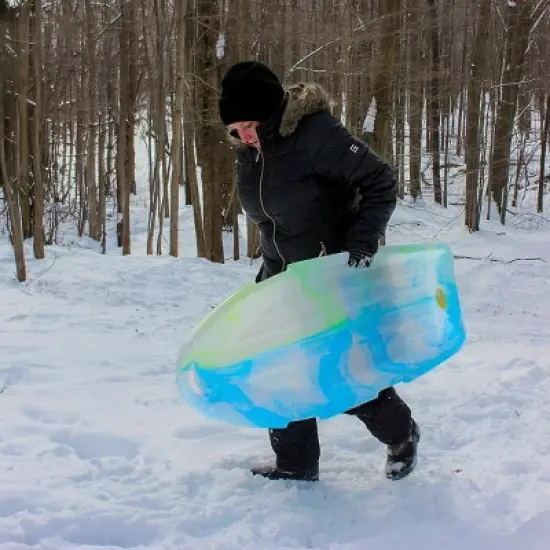 Emsco ESP 48" Day Glow Sno Cruiser Toboggan TwoRider Sled - Neon Tie-Dye image {1}