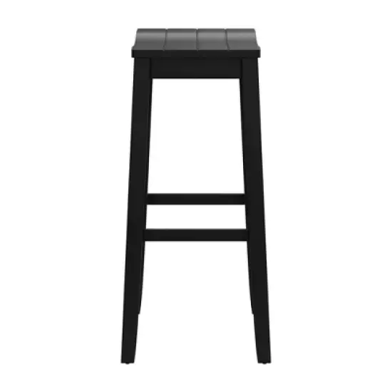 30" Fiddler Wood Backless Counter Height Barstool Black - Hillsdale Furniture image {4}