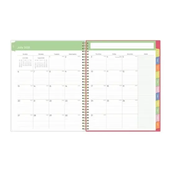 Blue Sky 8.5"x11" 2025-2026 Weekly/Monthly Wirebound Teacher Lesson Planner Printed Apple Sketch, Teacher Supplies image {5}
