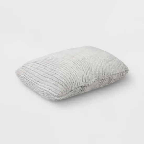 Striped Faux Fur Lumbar Throw Pillow - Threshold&trade; image {2}