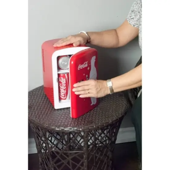 Coca-Cola Polar Bear 4L Cooler/Warmer 12V DC 110V AC Mini Fridge - Red image {7}