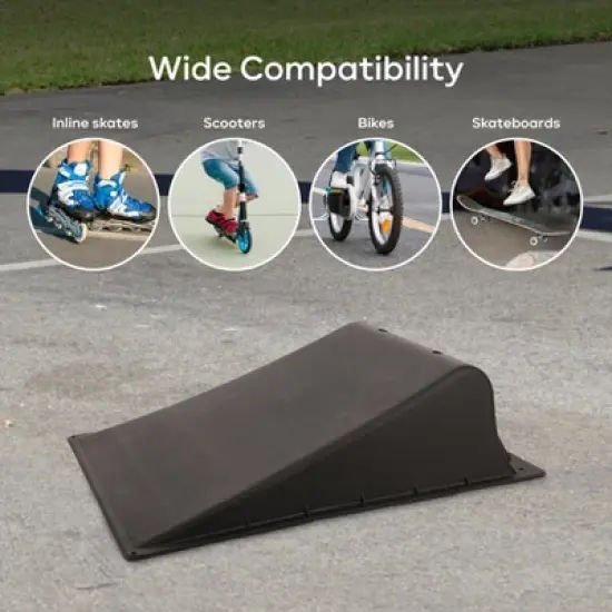 Ride Voyager Skateboard 15&deg; degrees Ramp High impact resistance Heavy-duty polymer construction with non-slip rubber feet image {4}