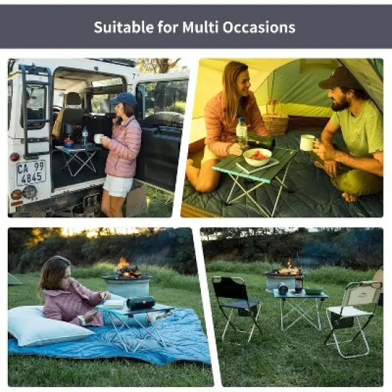 Naturehike FT08 Portable Camping Table, Ultralight Aluminum Folding Beach Table with Carry Bag for Outdoor Cooking, Picnic, Camp, Boat, Travel image {6}