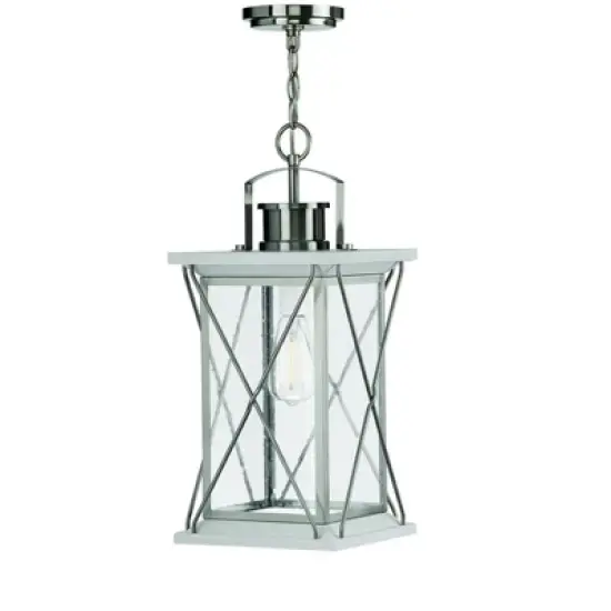 Urban Ambiance Luxury Colonial Outdoor Pendant Light,  21"H x 9"W,  Stainless Steel Finish, UHP1221 image {7}