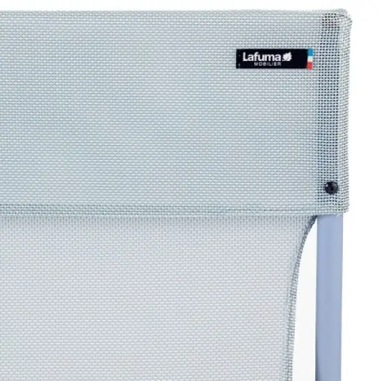 Lafuma Balcony II Colorblock Batyline Fabric Steel Frame Lightweight Foldable Portable Patio, Lawn, and Garden Bistro Chair, Ciel Sky Blue, Set of 2 image {3}