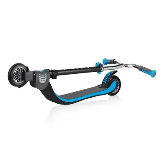 Globber Flow 125 Foldable Kick Scooter - Sky Blue image {2}