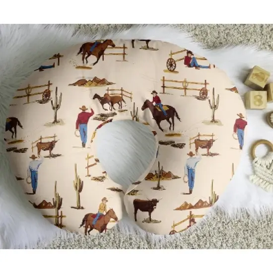 Sweet Jojo Designs Boy Support Nursing Pillow Cover (Pillow Not Included) Wild West Collection image {4}