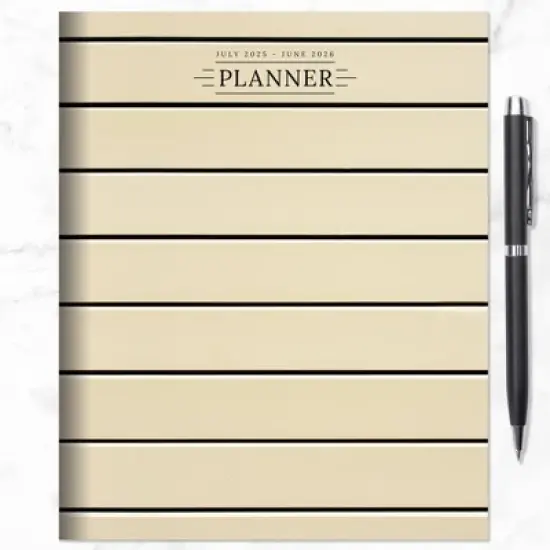 TF Publishing July 2025 - June 2026 Black and Ivory Medium Monthly Planner image {3}