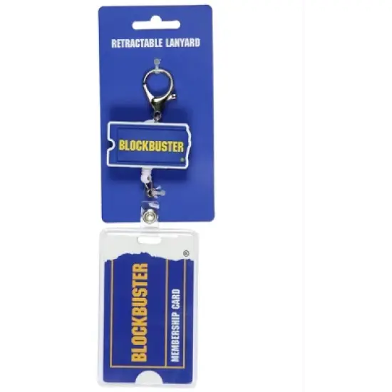Blockbuster Torn Ticket Rubber Badge Reel and ID Holder Retractable Lanyard image {3}