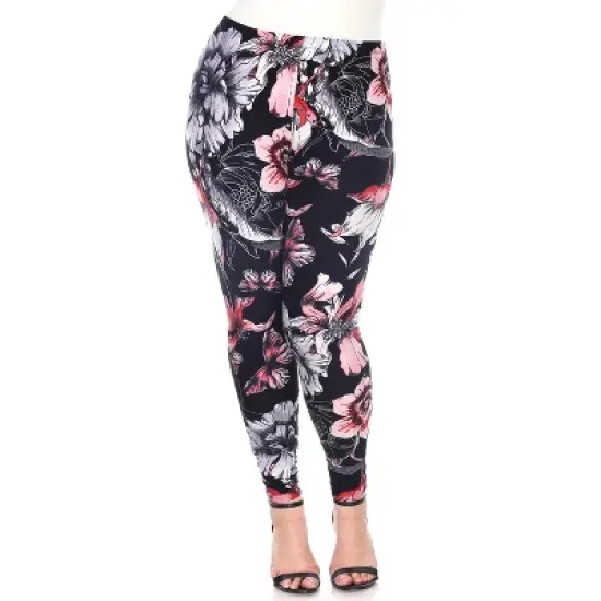 Women's Plus Size Printed Leggings - One Size Fits Most Plus - White Mark image {22}