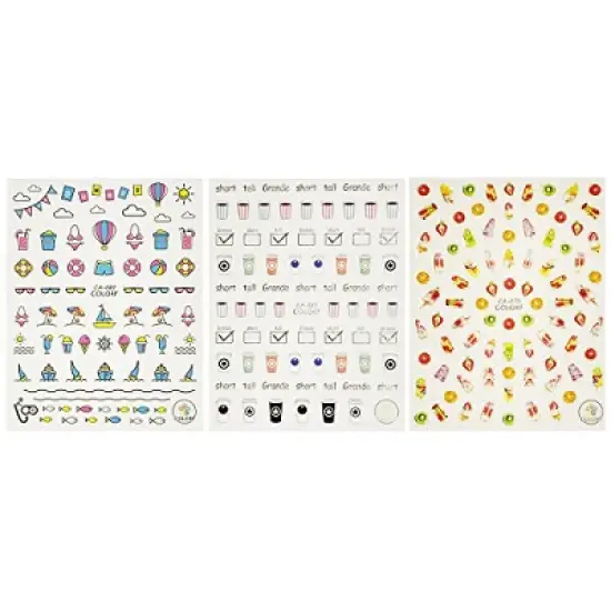 Wrapables 3 Sheets Break Time Nail Stickers Nail Art image {2}