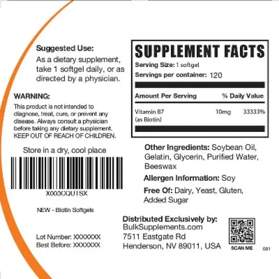 BulkSupplements Biotin Softgels image {4}