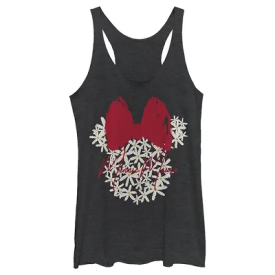 Women's Mickey & Friends Flower Minnie Racerback Tank Top image {3}