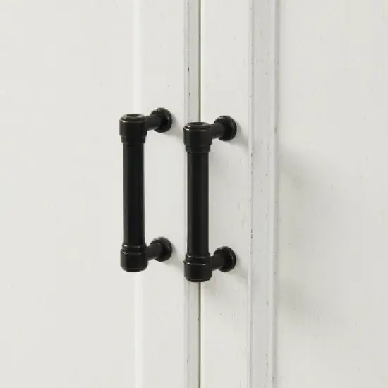 3pc Tara Sideboard and Pantry Set Distressed White - Crosley image {13}