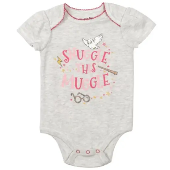 Harry Potter Baby Girls Bodysuit T-Shirt Mesh Skirt and Leggings 4 Piece Layette Set Newborn to Infant image {3}