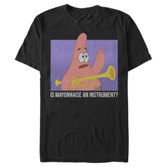 Men's SpongeBob SquarePants Patrick Mayonnaise Instrument Quote T-Shirt image {4}