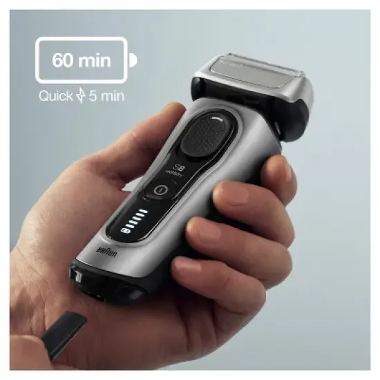 Braun Series 8-8457cc Men's Electric Foil Shaver with Precision Beard Trimmer & Clean & Charge SmartCare Center image {3}