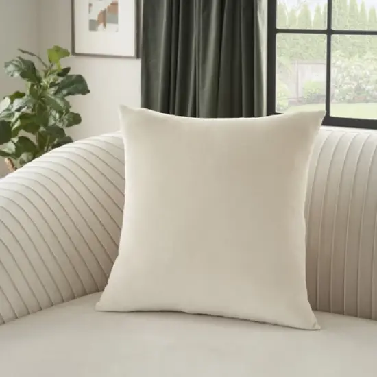 Mina Victory Sofia Solid Velvet Reversible Indoor Throw Pillow image {1}
