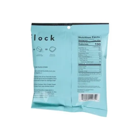 Flock Salt & Vinegar Chicken Skin Crisps - Case of 8/2.5 oz image {1}