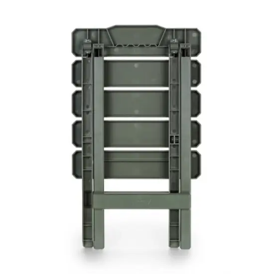 Camco Adirondack Portable Outdoor Camping Small Weatherproof Rustproof Durable Plastic Folding Side Table for Indoor and Outdoor Use, Sage image {4}