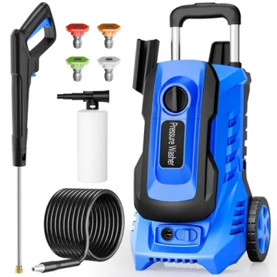 SUGIFT Electric Pressure Washer, 3300 Max PSI, 2.0 GPM, 1800W High-Performance Cleaner with 4 Quick-Connect Nozzles & Foam Cannon image {11}