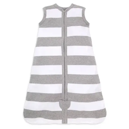 Burt's Bees Baby&reg; Beekeeper Wearable Blanket Organic Cotton - Rugby Stripes - Gray image {4}