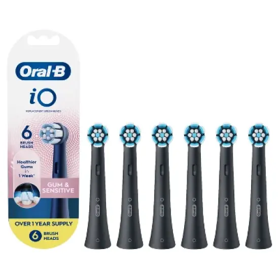 Oral-B iO Gum and Sensitive Refills - Black - 6ct image {12}
