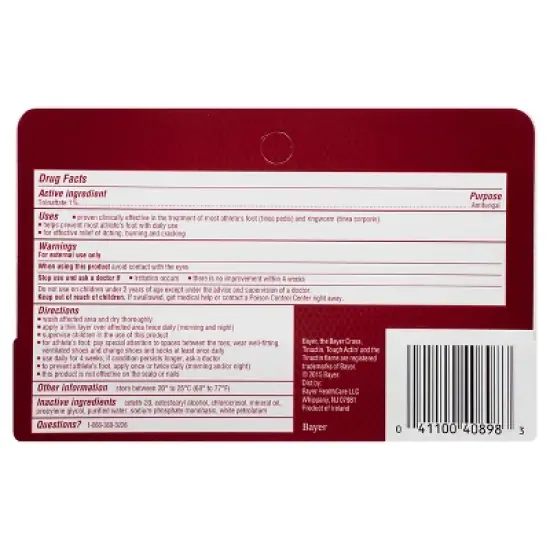 Tinactin Antifungal Cream Tolnaftate Athlete's Foot Treatment - 1oz image {2}