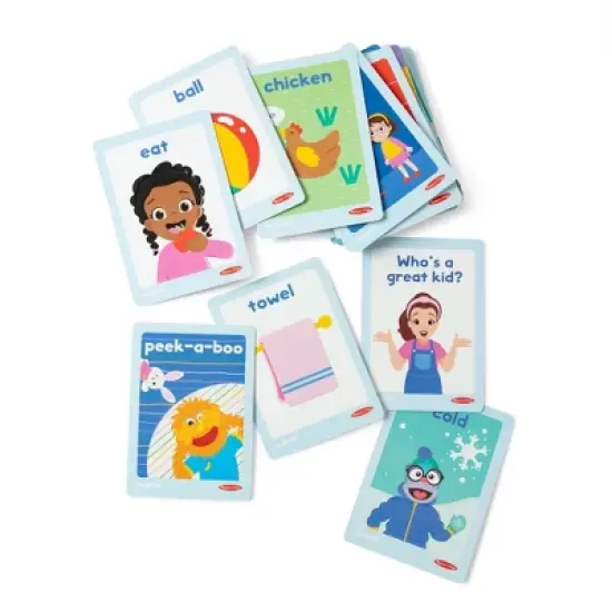 Melissa & Doug Ms. Rachel First Words Textured Sensory Flashcards Preschool Learning Toy: 30 Pieces for Memory and Emotional Skill Development image {3}