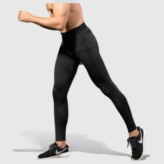 Anna-Kaci Active Men's Performance Leggings with Contoured Support Pouch and Seamless Fit for Training and Recovery image {3}