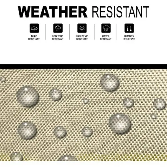 KHOMO GEAR Air Conditioner Cover &ndash; Waterproof Outdoor AC Unit Protector &ndash; Beige &ndash; Heavy Duty, All-Season Protection for Window & Wall-Mounted AC Units image {5}