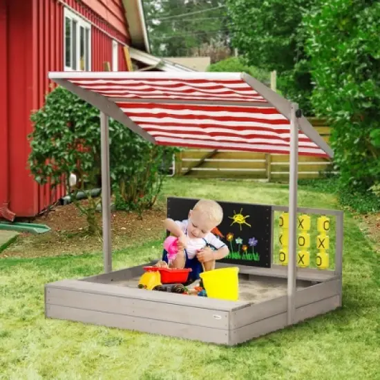 Dexmalle Wooden Sandbox Backyard Toy image {1}