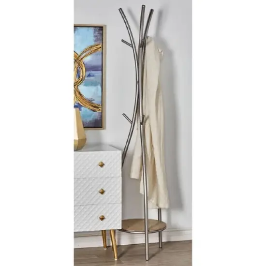 Contemporary Coat Rack Silver - Olivia & May image {1}