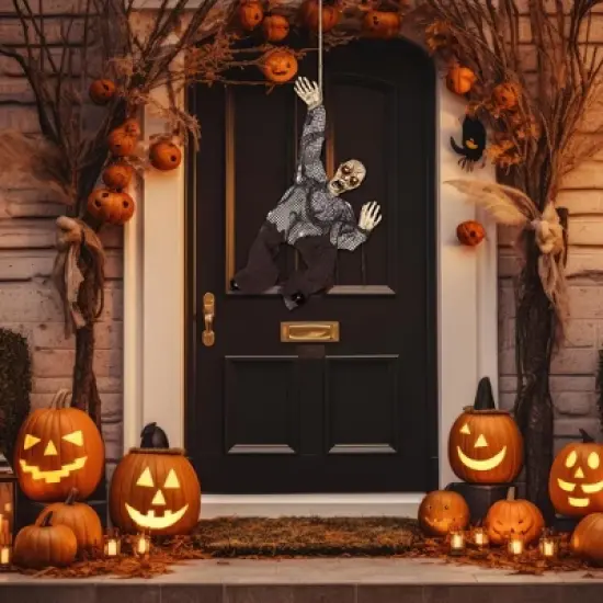 Sunstar 26 Inch Sound Activated Animated Old Man Halloween Decoration image {1}