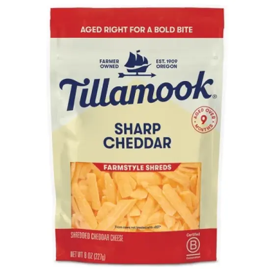 Tillamook Farmstyle Sharp Cheddar Shredded Cheese - 8oz image {9}