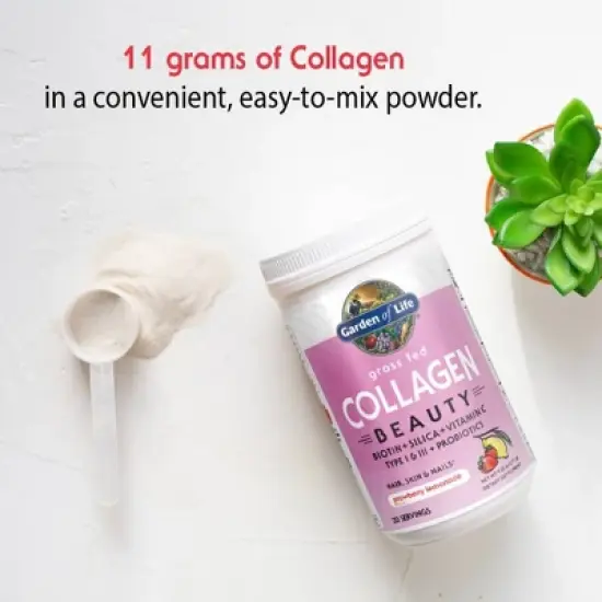 Garden of Life Grass Fed Beauty Collagen Powder - Strawberry Lemonade - 9.52oz image {2}