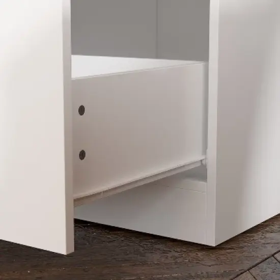 FUFU&GAGA White Multifunctional Pet Furniture Cat Cabinet with Cat Climbing Shelf Design, Creating a Comfortable Paradise and Tidy Home for Cats image {9}