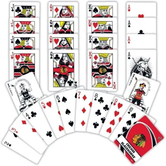 MasterPieces Officially Licensed NHL Chicago Blackhawks Playing Cards - 54 Card Deck for Adults image {2}