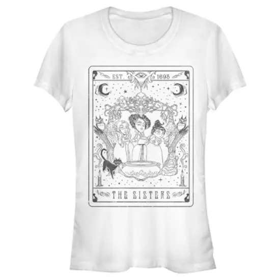 Junior's Disney Hocus Pocus Sanderson Sister Tarot Card T-Shirt image {2}