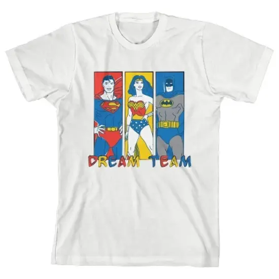 Justice League Dream Team White Tee Toddler Boy to Youth Boy image {3}