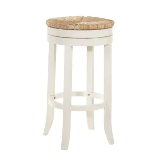 30" Leif Swivel Rush Seat Barstool Antique - Carolina Chair & Table image {4}