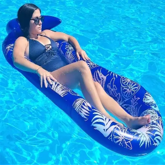Galvanox Adult Pool Water Loung Floatie Lounger With Headrest - Great For Tanning Relaxing by A Pool, Lake and More! image {3}