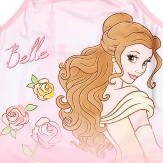 Disney Princess Princess Minnie Mouse Frozen Belle Elsa Princess Anna Girls Tankini Top Bikini Bottom and Scrunchie 3 Piece Swimsuit Set Little Kid to Big Kid image {7}