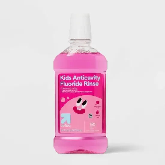 Anticavity Kids' Fluoride Rinse Mouthwash Bubble Gum Flavor - 16.9 fl oz - up&up&trade; image {4}