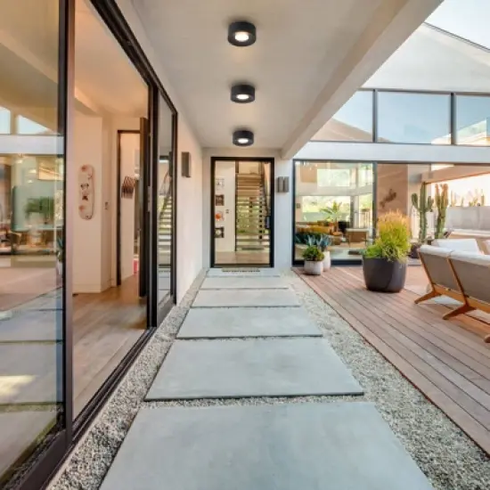 LLHZSY Flush Mount Outdoor Ceiling Light Black 5 1/10" Round LED Light Fixture for Corridor Hallway Post Exterior image {2}