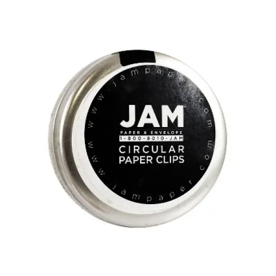 JAM Paper Circular Small Paper Clips Silver 50/Pack (321814885) image {3}