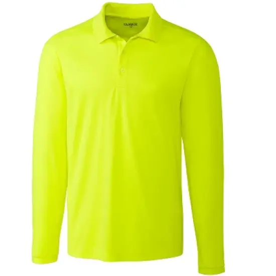 Clique Spin Eco Performance Pique Long Sleeve Mens Polo image {6}