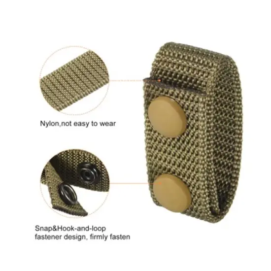 Unique Bargains Belt Keeper Nylon Webbing Loop Holder with Double Snaps for Belt Security Fixing image {3}